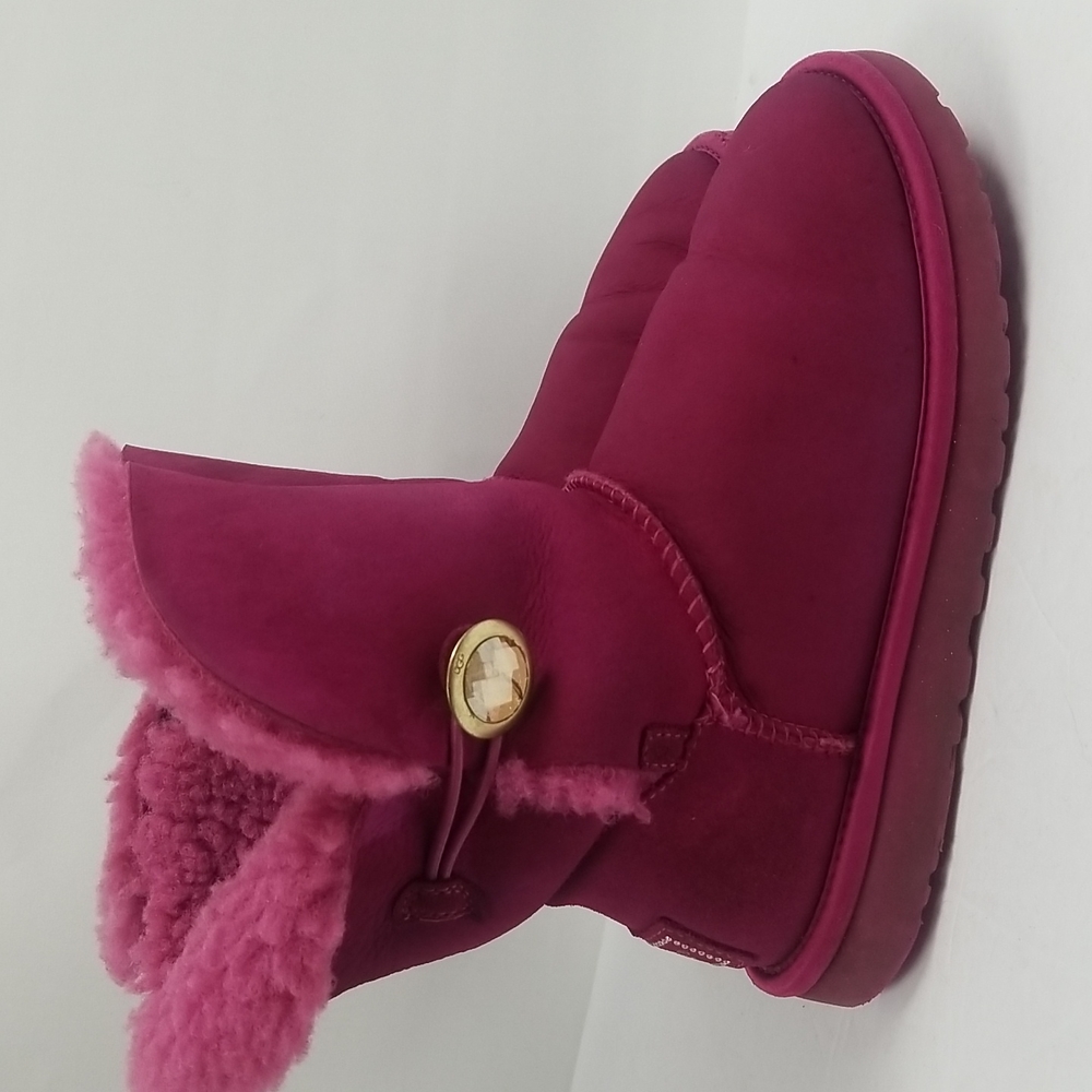 Rare UGG Bailey Button Bling Hot Pink Boots 7
